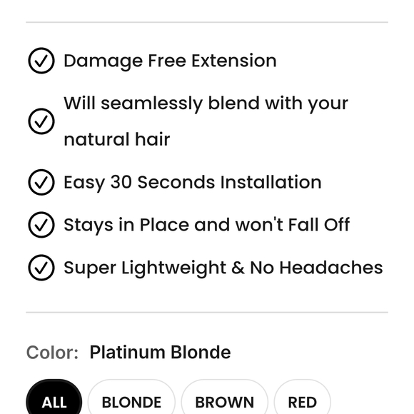 Brand New 2 Pair Of 18" Platinum Blonde Halo Hair Extensions Straight + Curled - Picture 3 of 4